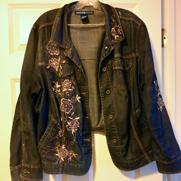 Avenue Jackets & Blazers - Embrordered Jean Jacket